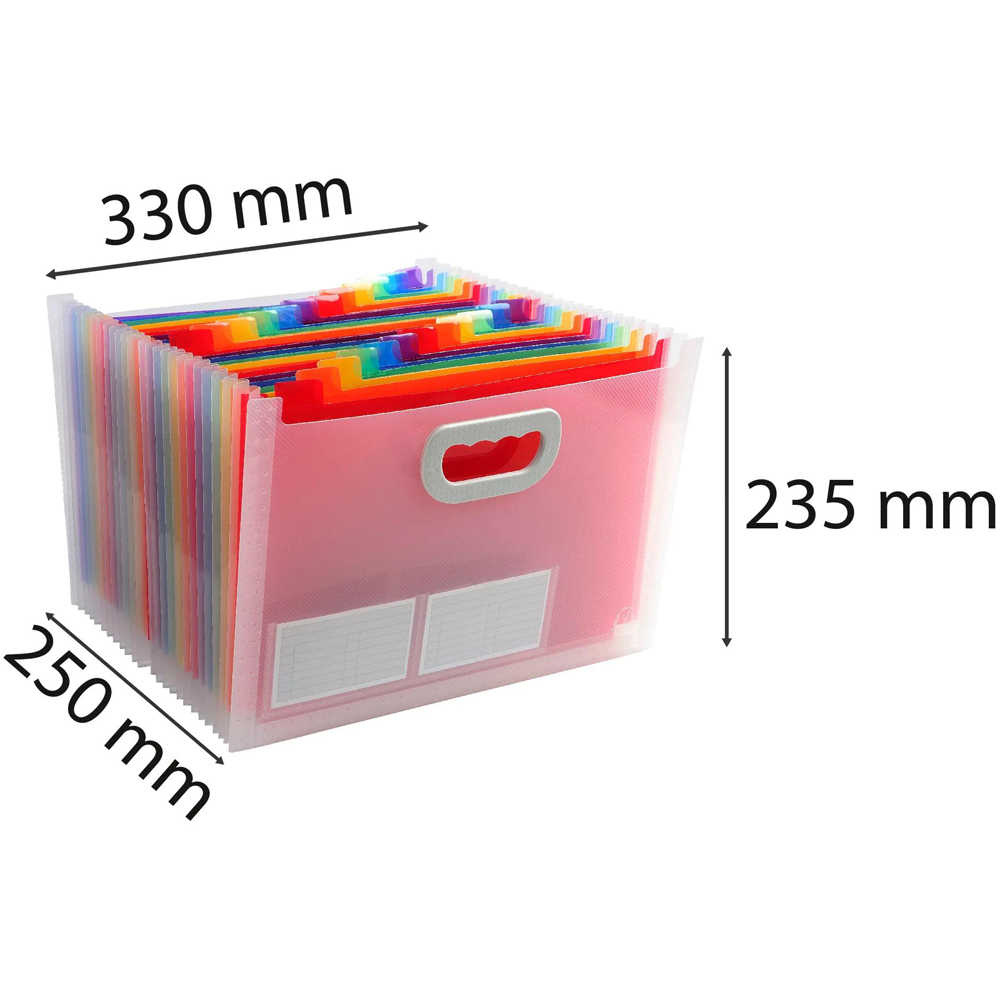 Exacompta Crystal 24P Expanding File with Handle 4 Pack Image 9