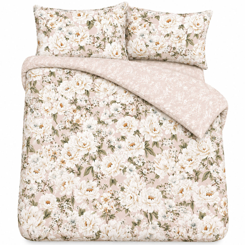 Smart Living Single Blush Pink Elegant Blooms Duvet Set Image 2