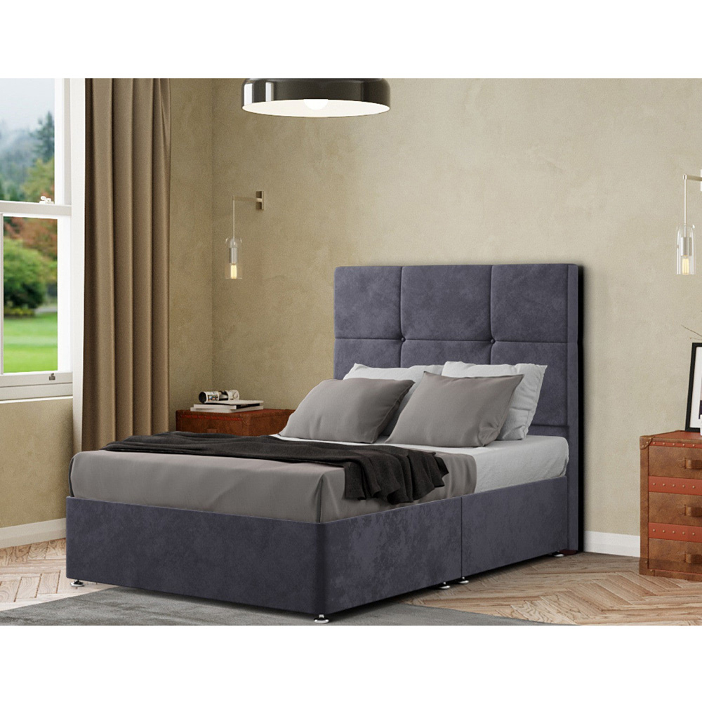Eleganza Jacob Single Steel Plush Floor Standing Headboard Image 5