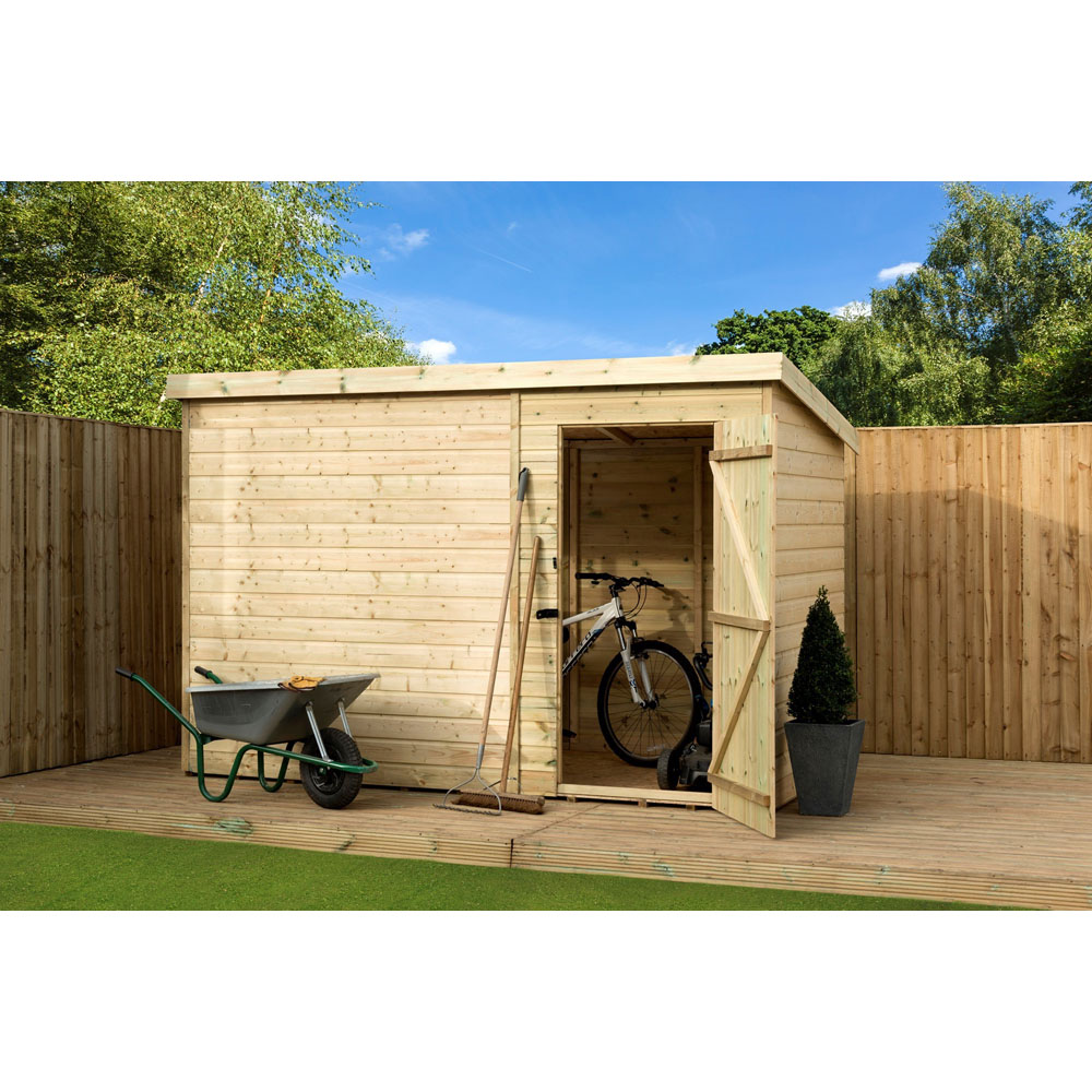 Empire Sheds 1000 10 x 6ft Tongue and Groove Wooden Pent Garden Shed Image 3
