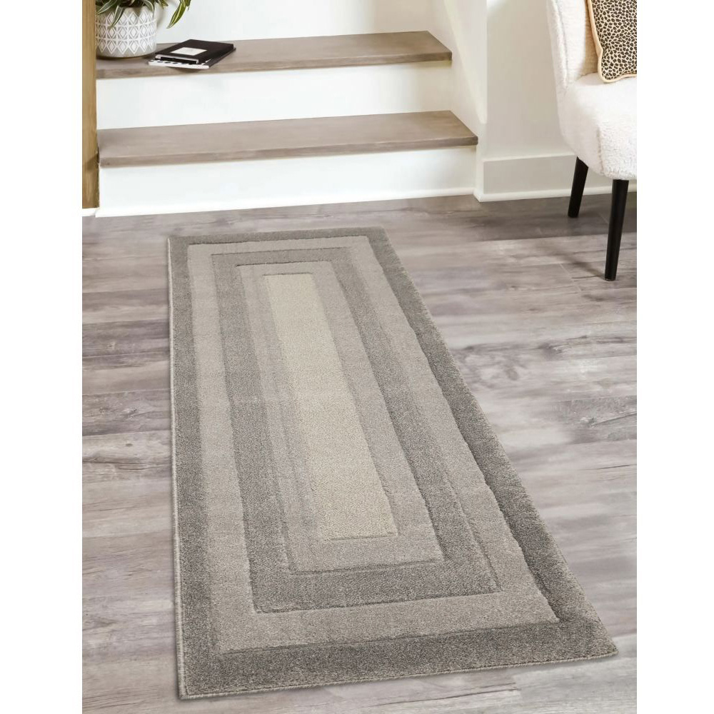 Homemaker Newport Grey Border Runner 60 x 200cm Image 3