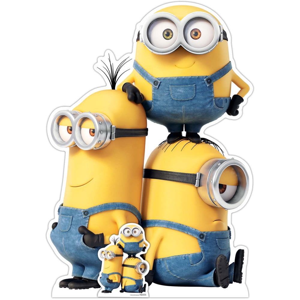 Star Cutouts Group Minions Kevin Bob and Stuart Cardboard Cutout 4.4ft Image 1