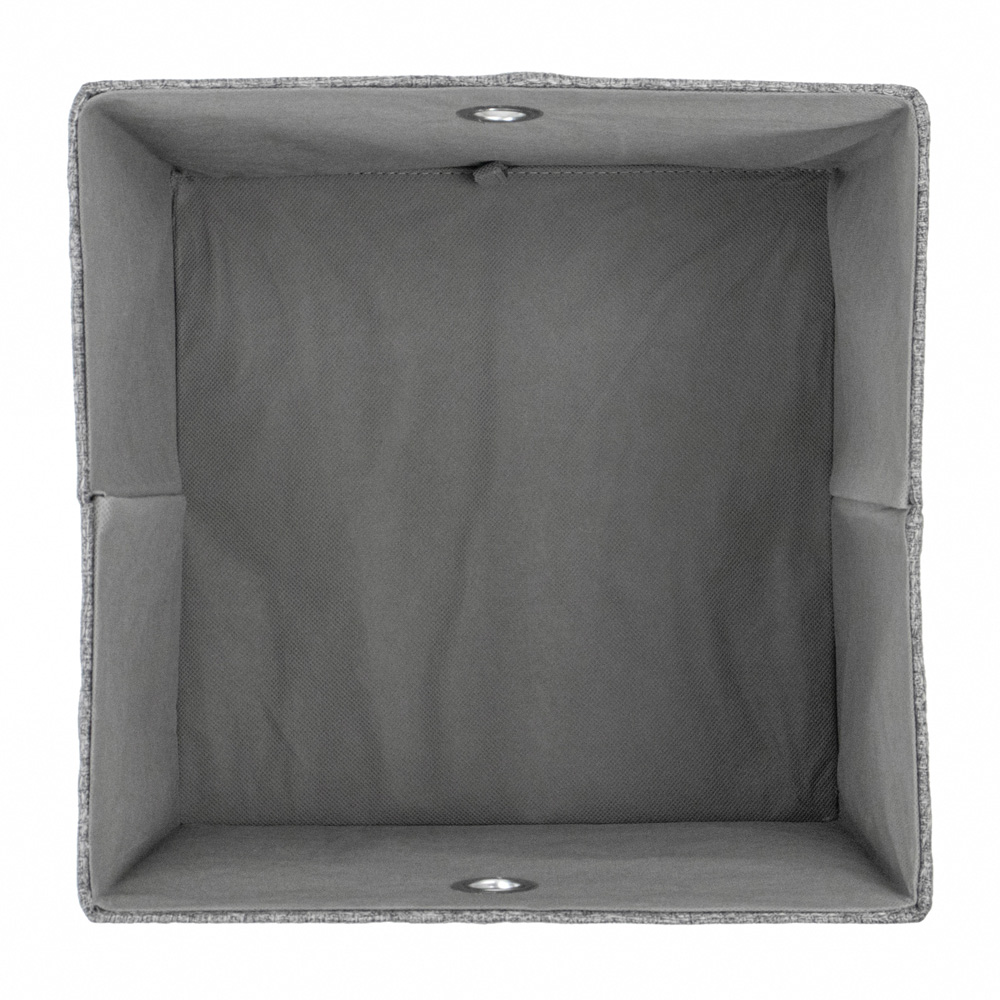 JVL Chroma Grey Foldable Cube Organiser Box with Lid Image 4
