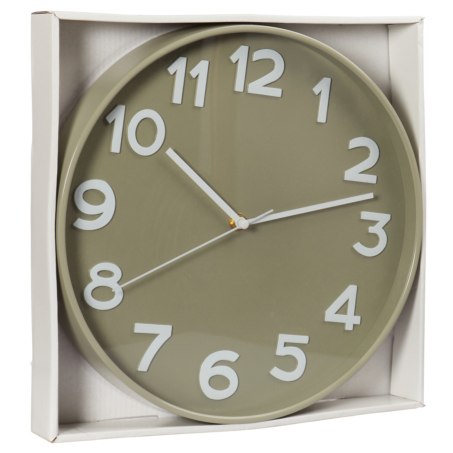 Modern Wall Clock - Stone & White Image 2