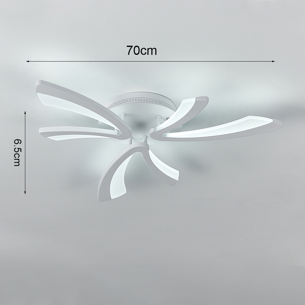 Living and Home 28 inch White V Shaped LED Ceiling Light Image 8