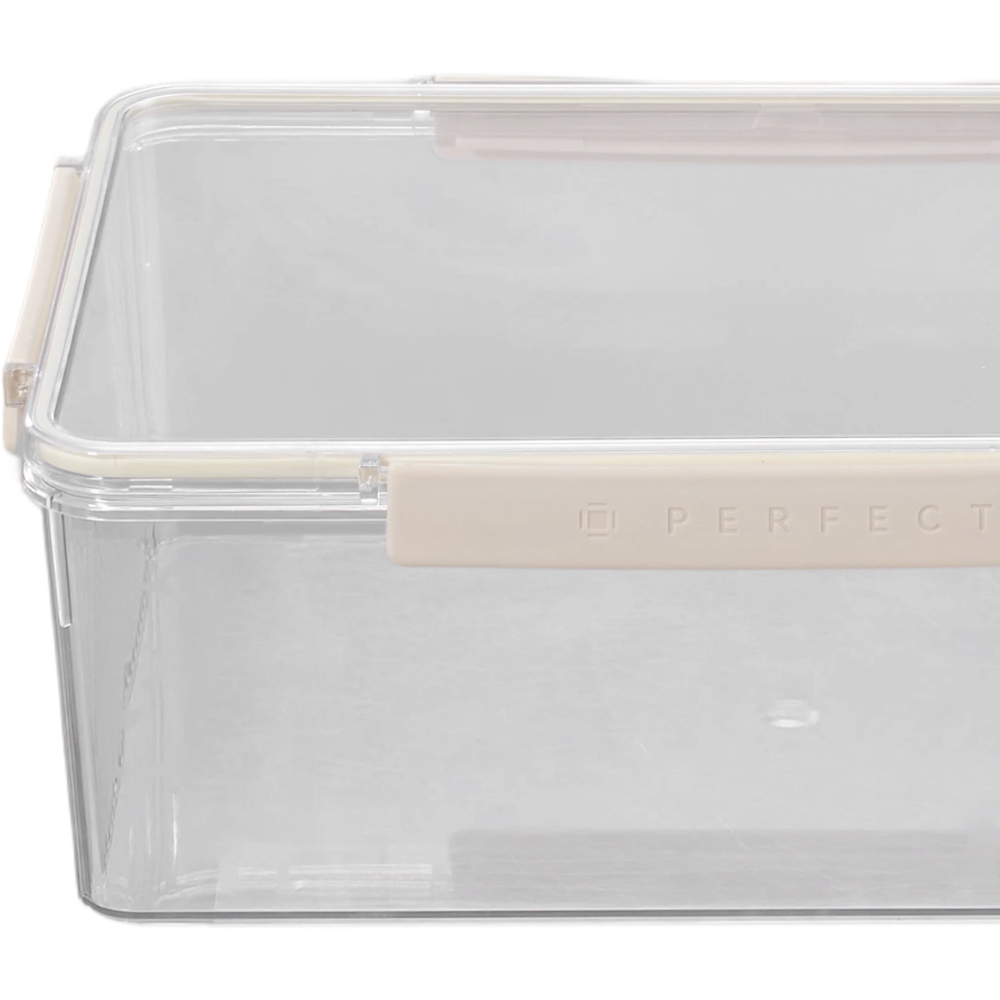 Living and Home Cream and Clear PET Storage Box with Lid Image 5
