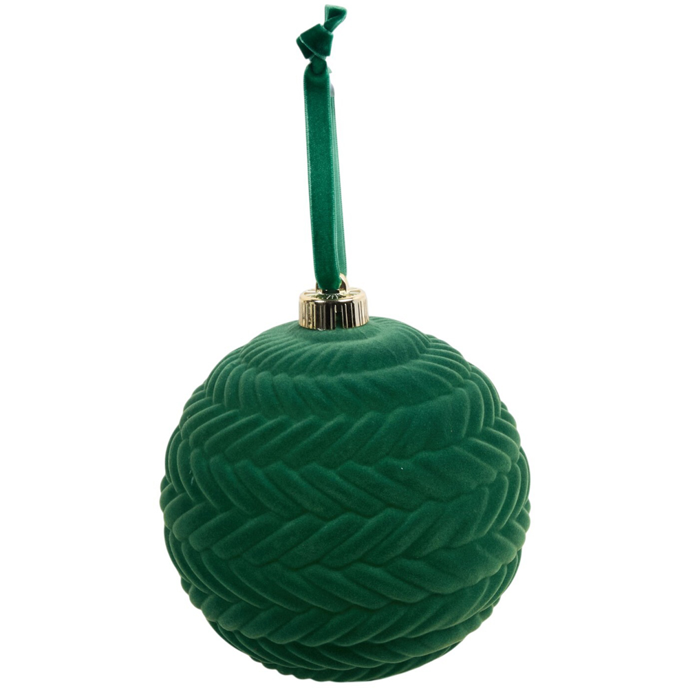 Pack of 4 Decorative Flocked Baubles Image 7
