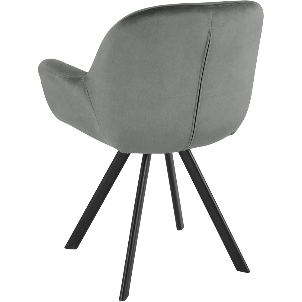 Dorel Elli Set of 2 Grey Blue Velvet Armchair Image 5