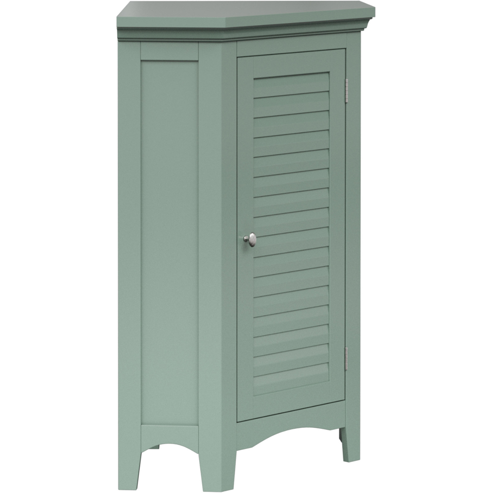 Teamson Home Glancy Single Door Sage Green Wooden Corner Stand Floor Cabinet 32 inch Image 3