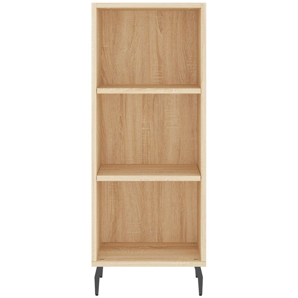 vidaXL Single Door 3 Shelf Sonoma Oak Highboard with Metal Legs Image 8
