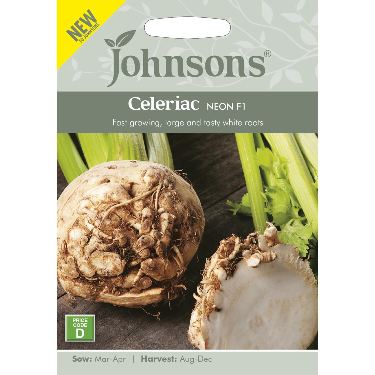 Johnsons Celeriac Neon F1 Vegetable Seeds Image 2