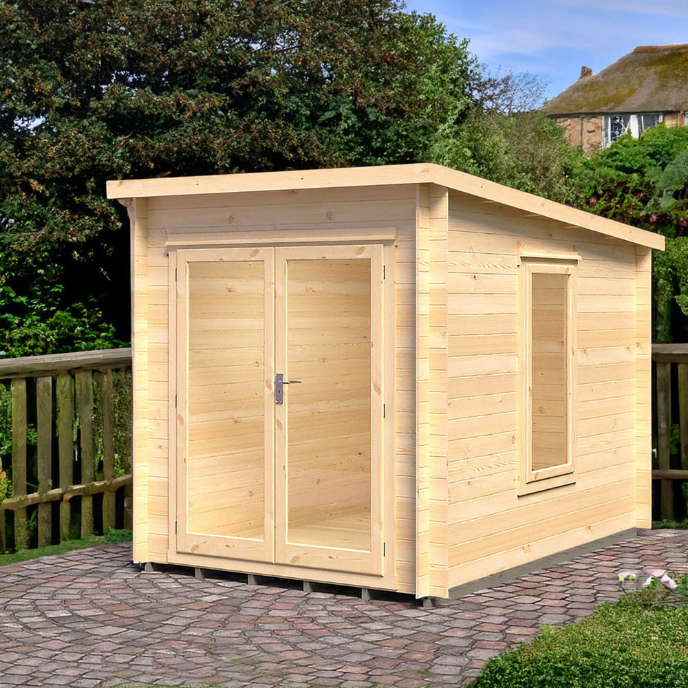 Shire Emneth 10 x 7ft Double Door Pressure Treated Log Cabin Image 2