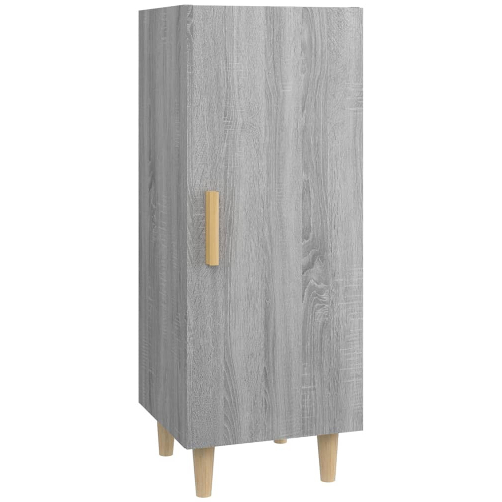 vidaXL Single Door Grey Sonoma Wooden Sideboard Image 2