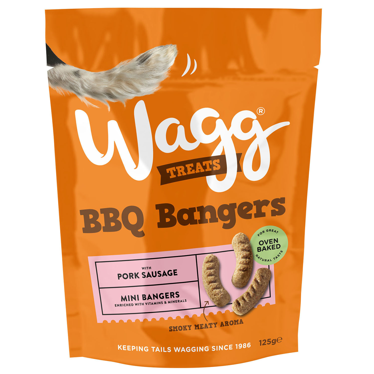 Wagg Treats Pork Sausage BBQ Bangers Dog Treat 125g Image