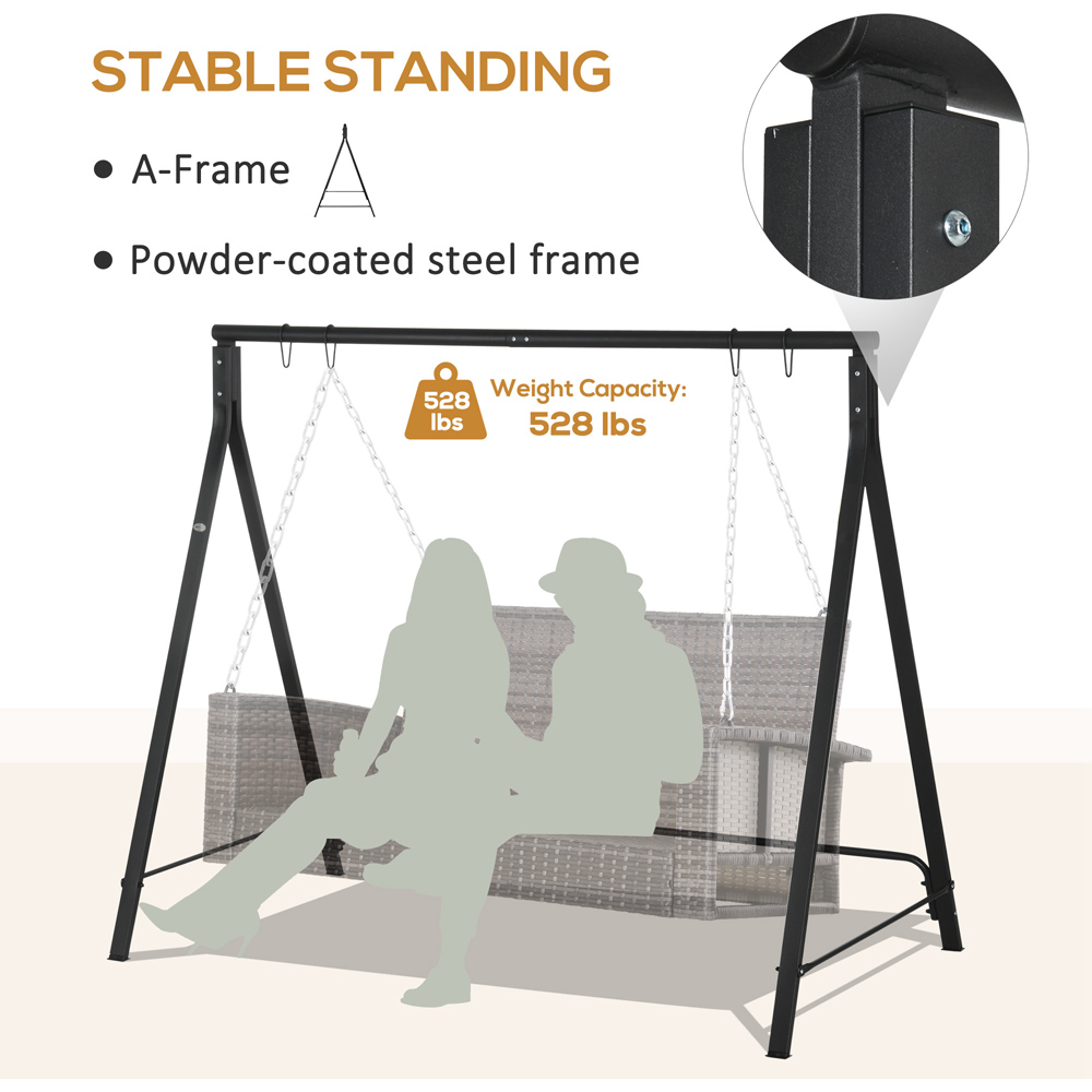 Outsunny Black Metal Swing Stand Image 6