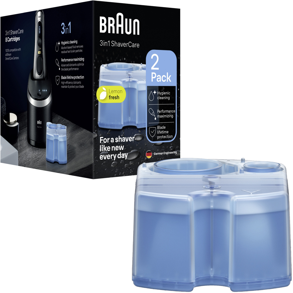 Braun 3 in 1 ShaverCare SmartCare Centre Refill Cartridges 2 Pack Image 2