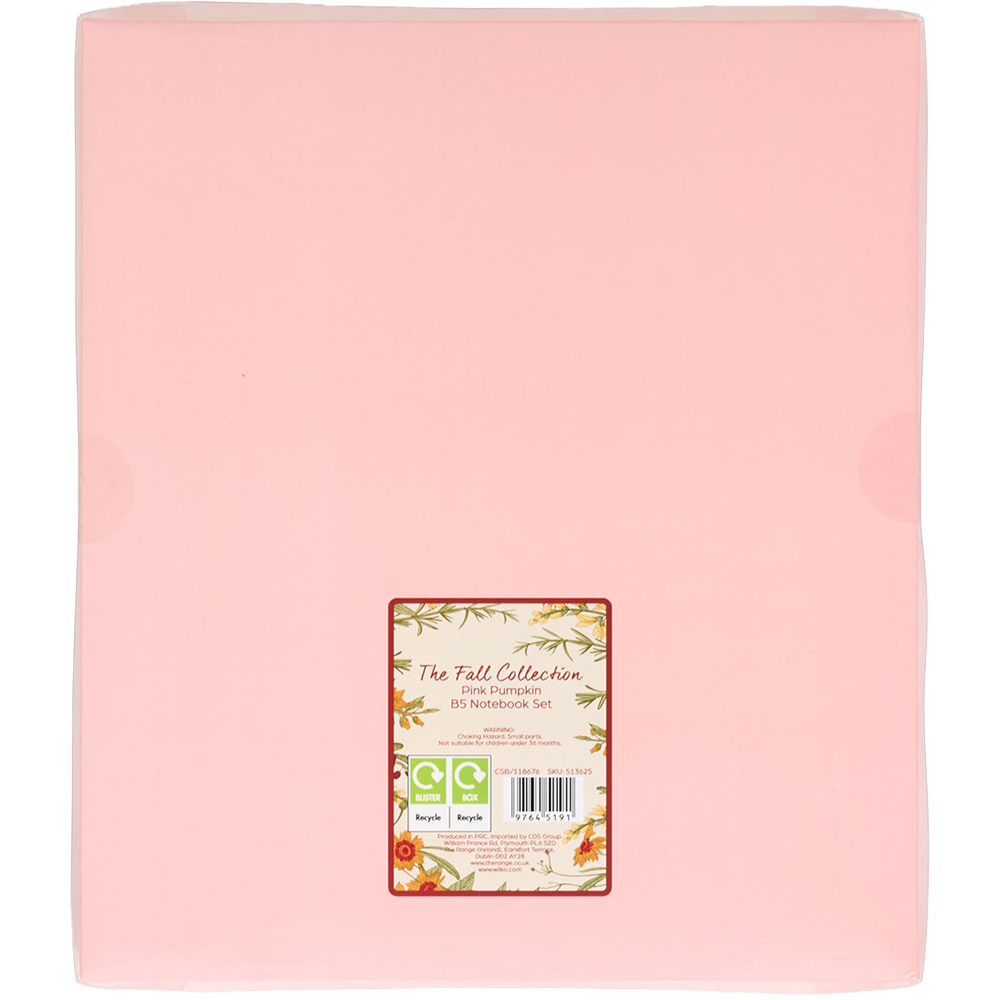 B5 Pink Pumpkin Notebook Set Pink Image 3