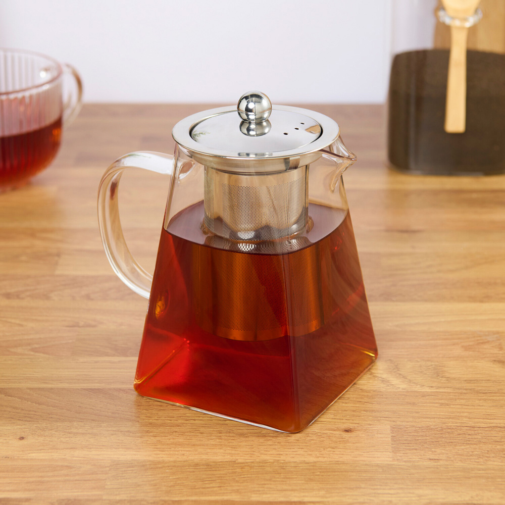 Glass Teapot with Tea Infuser Clear Image 2