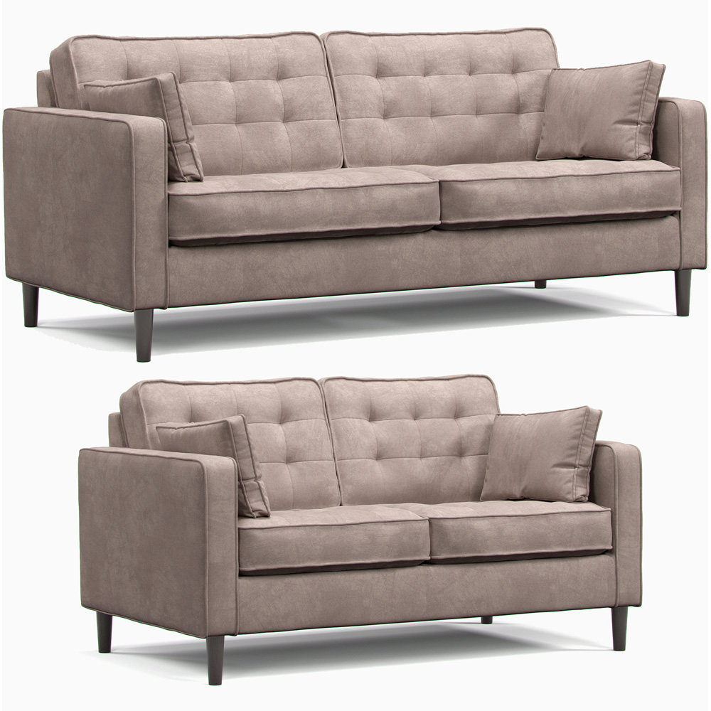 Eden 5 Seater Pewter Chenille Sofa Suite Image 2