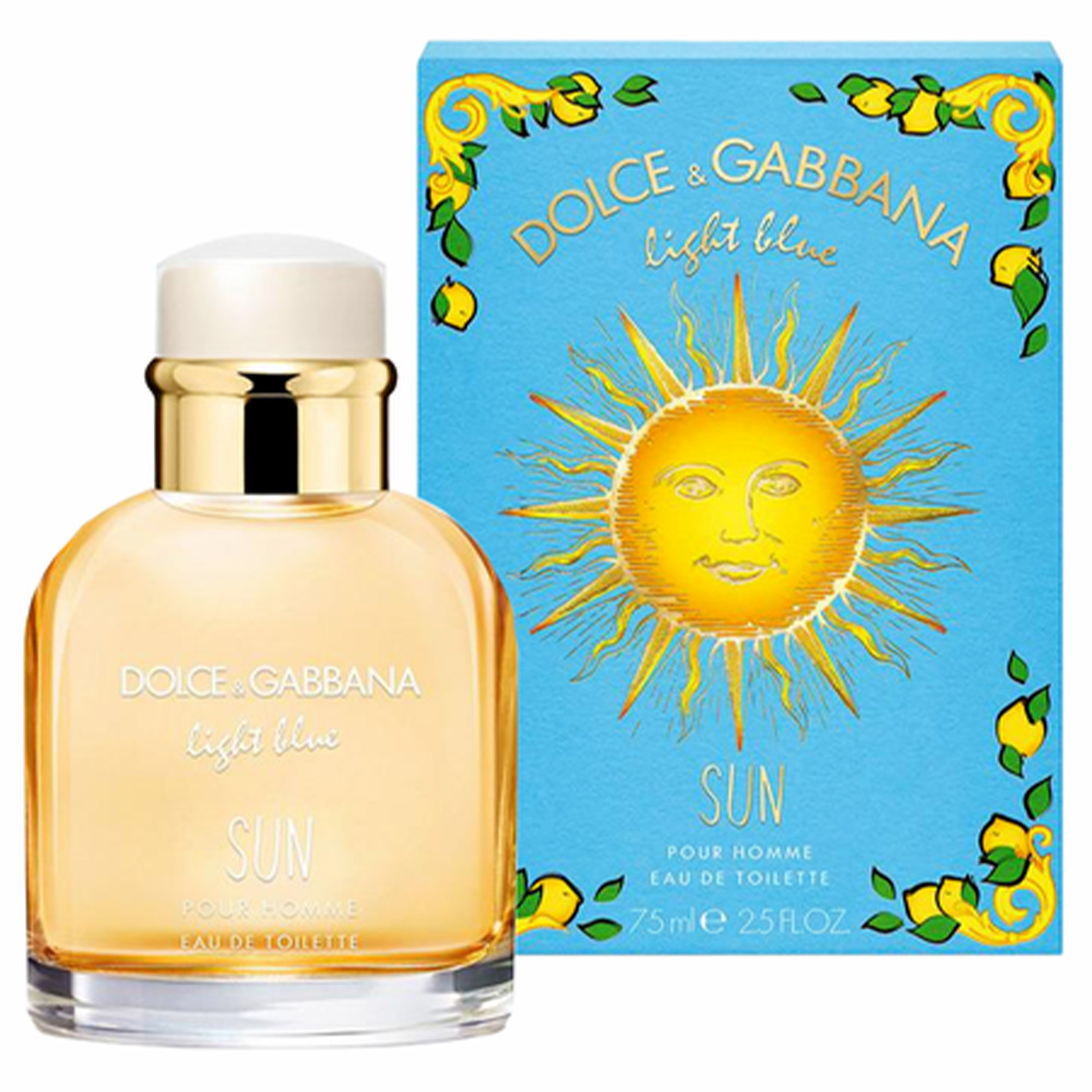 Dolce & Gabbana Light Blue Pour Homme Sun Eau De Toilette 75ml Image 2