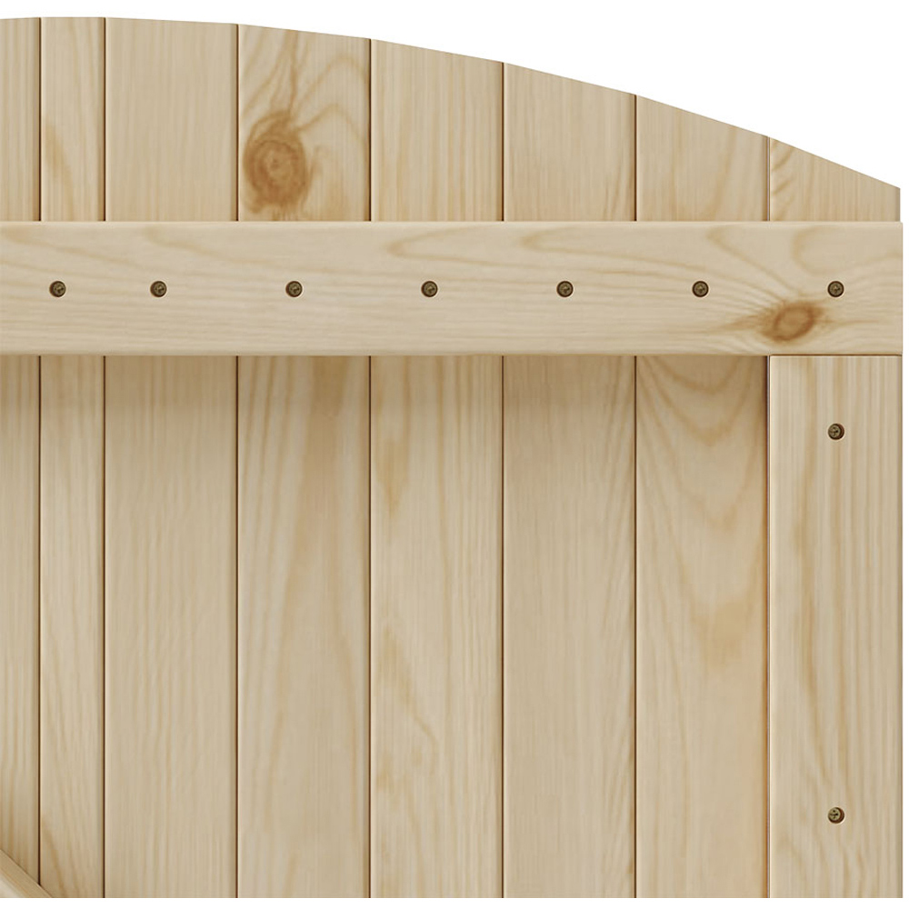Living and Home Wooden Arch Top Garden Gate with Latch 2.9 x 5.9ft Image 3