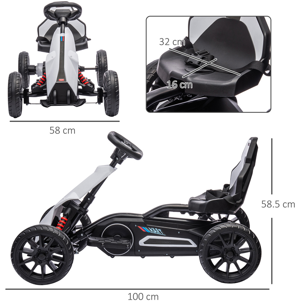 Tommy Toys White 2 Speed Electric Go Kart Image 7
