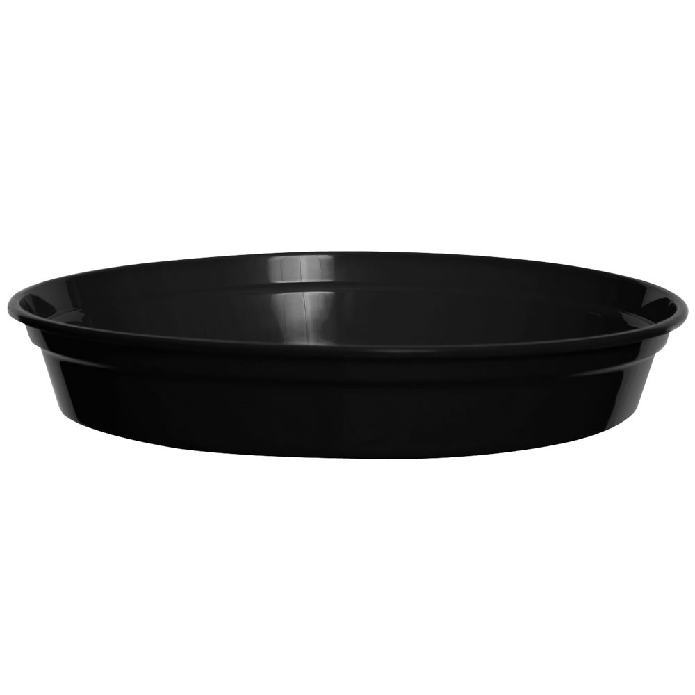 Wilko Black Plastic Saucer 25cm Image