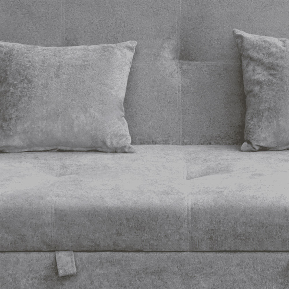 Home Source Charleston 3 Seater Grey Velvet Sofa Bed Image 6