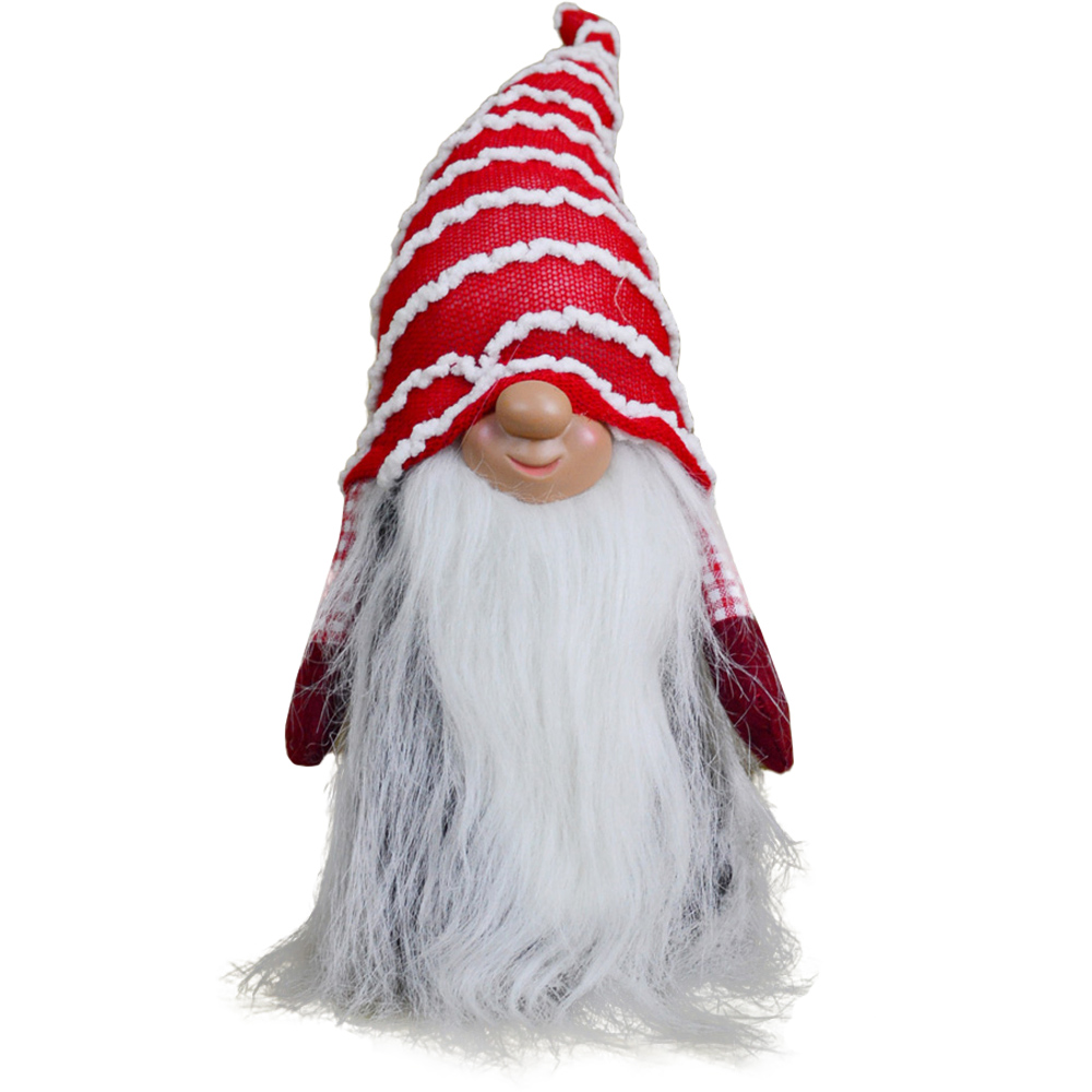 Samuel Alexander Red Bearded Gonk Christmas Decoration with Stripey Pointy Hat 40cm Image 1