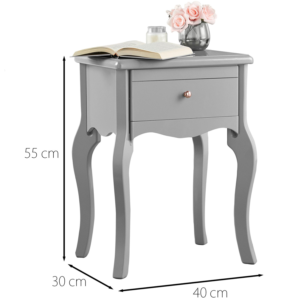 CARME Home Sorrento Grey Side Table Image 7
