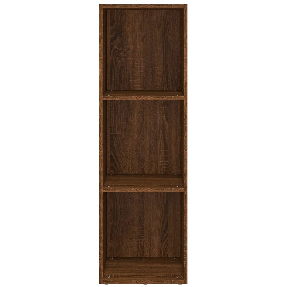vidaXL 3 Shelf Brown Oak Bookcase Image 4