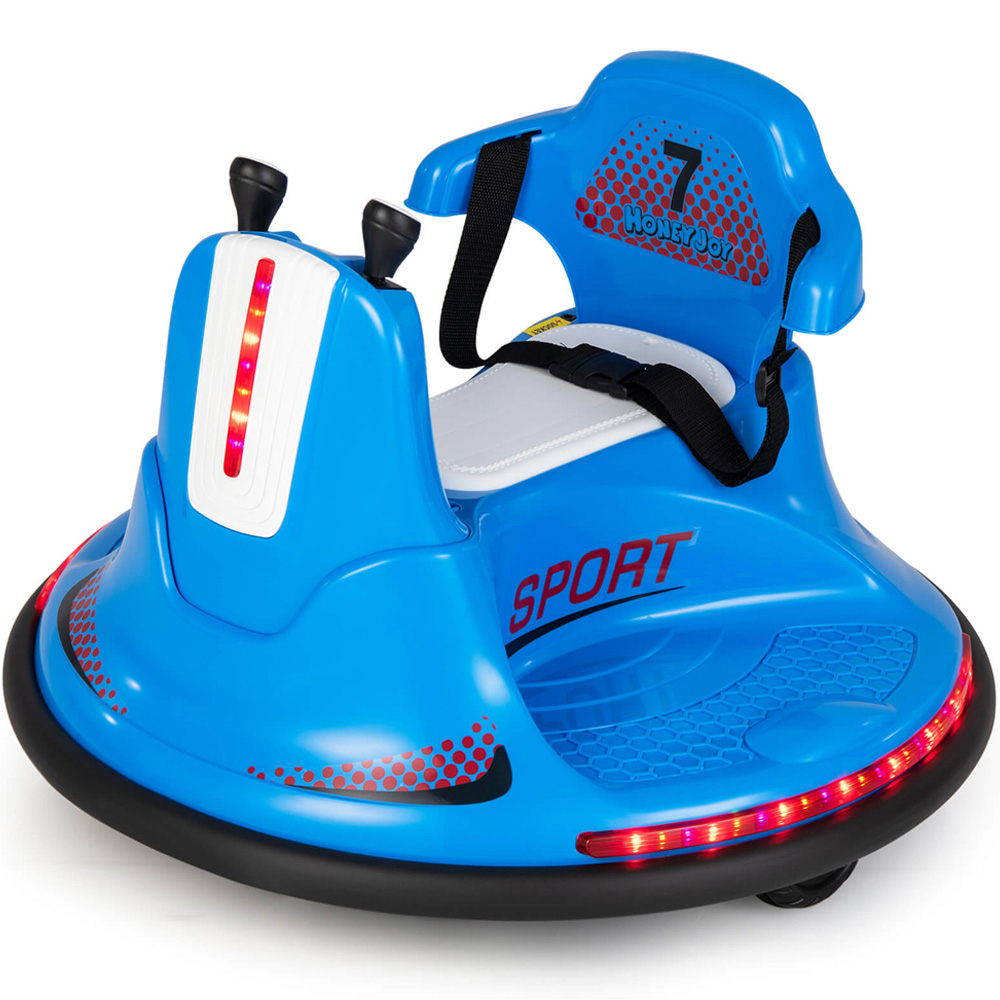 Costway Kids Blue Electric Ride On Bumper Car with Dual Joysticks and Remote Control 12V Image 3