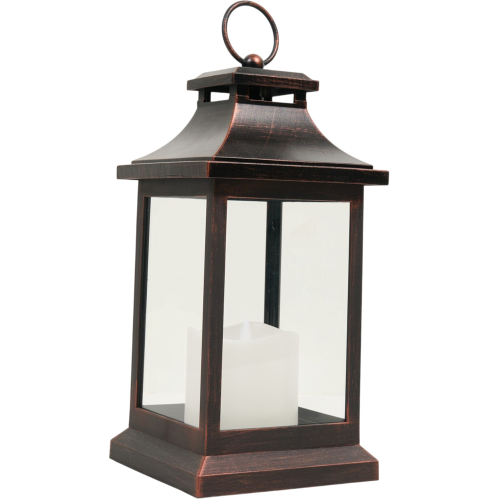 LED Metal Lantern Black Image 3