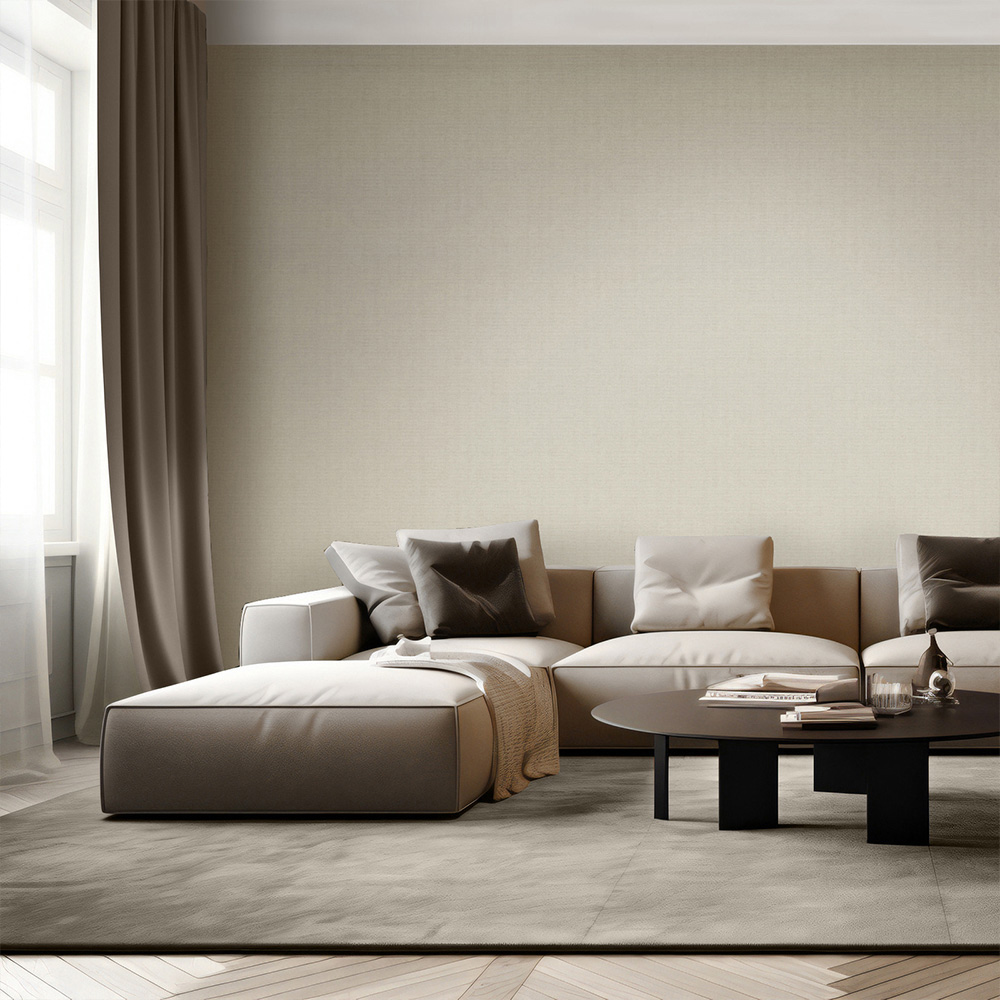 Muriva Venezia Fabric Texture Natural Wallpaper Image 4