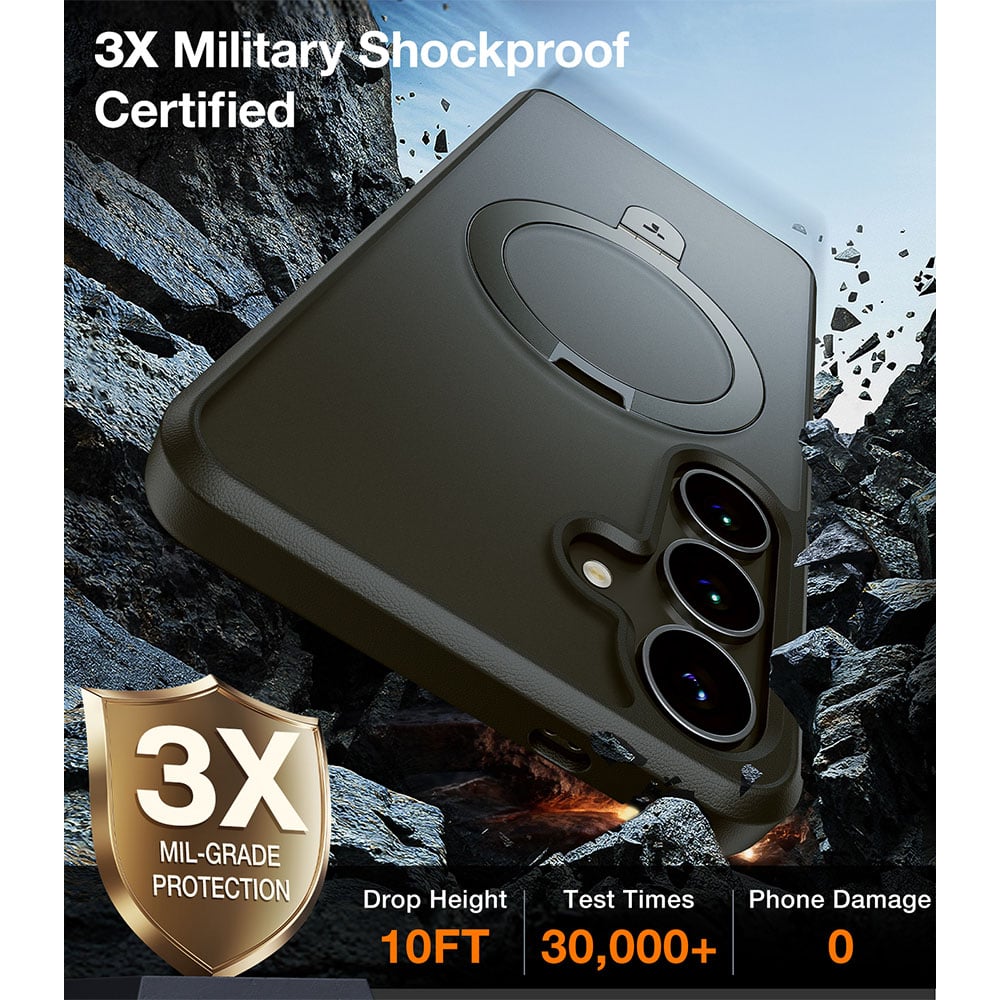 Torras Ostand Black Samsung S25 Phone Case Image 5