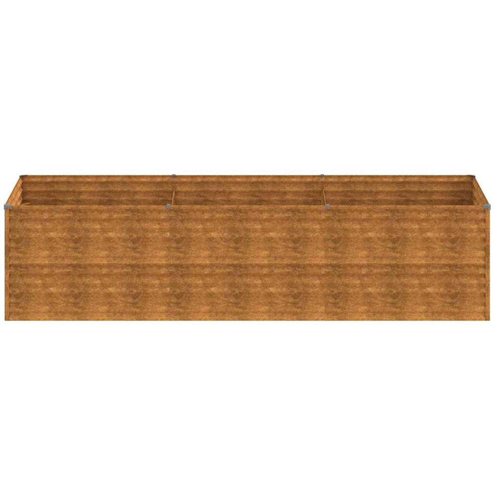 vidaXL Brown Corten Steel Raised Garden Bed 290 x 100 x 69cm Image 3