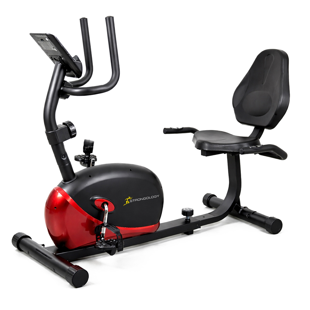 Strongology Zenpedal Magnetic Resistance Recumbent Exercise Bike with Smart LCD Display Image 1