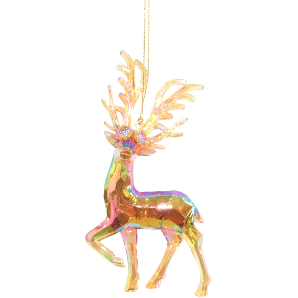 Dark Amber Iridescent Deer Amber Image 3