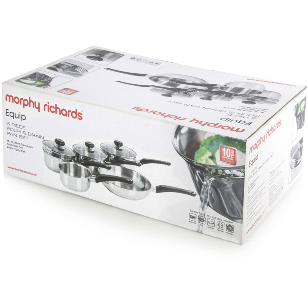 Morphy Richards 5 Piece Stainless Steel Pan Set Image 3