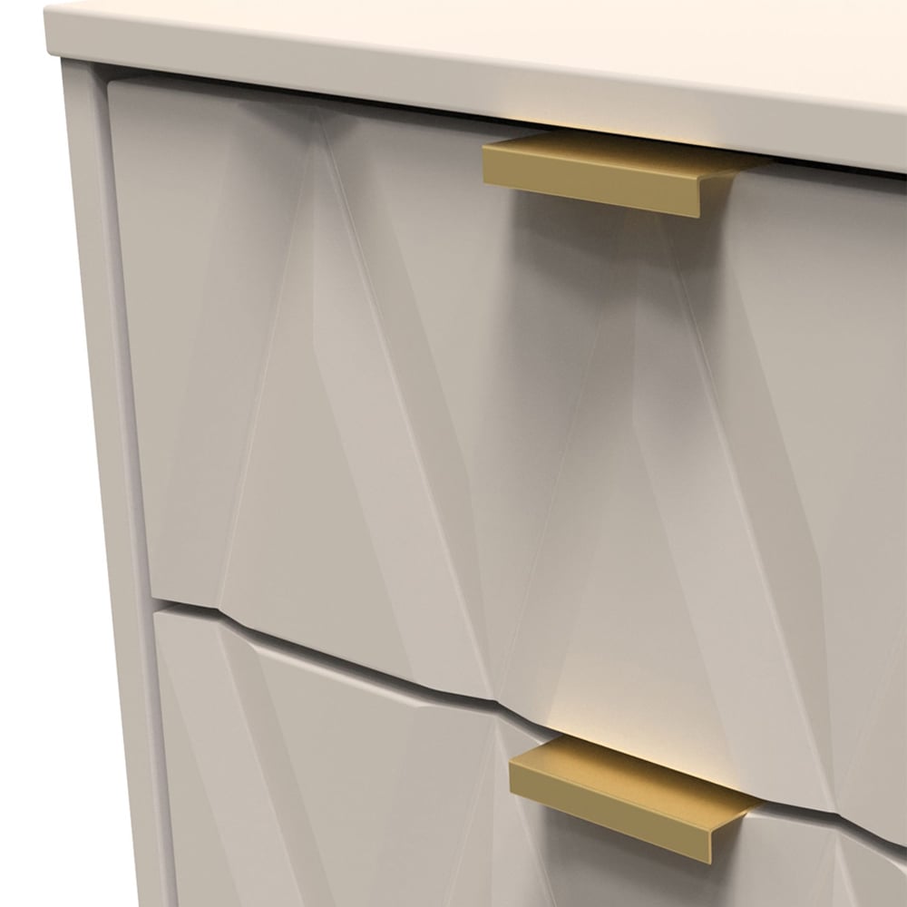 Crowndale Diamond 2 Drawer Matt Kashmir Bedside Table Image 6