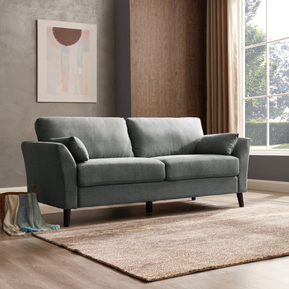 Home Detail Stella 3 Seater Grey Velvet Sofa Image 8