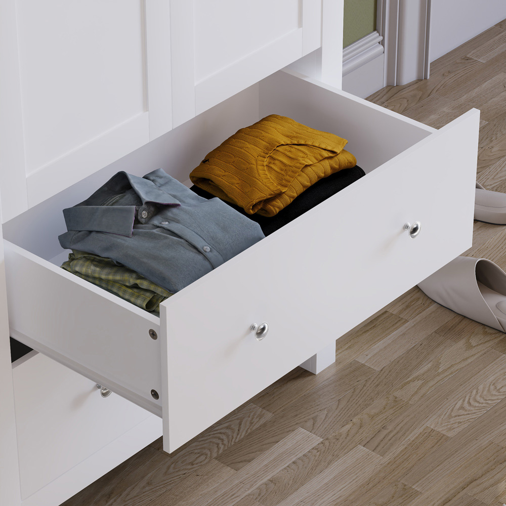 Vida Designs Arlington 2 Door 2 Drawer White Wardrobe Wilko