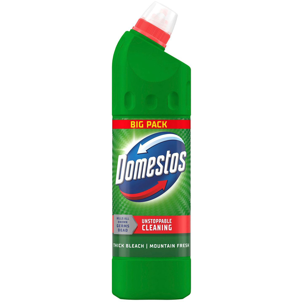 Domestos Mountain Fresh Thick Bleach Powerful Toilet and Bathroom Cleaner 1L 12 Pack Image 2