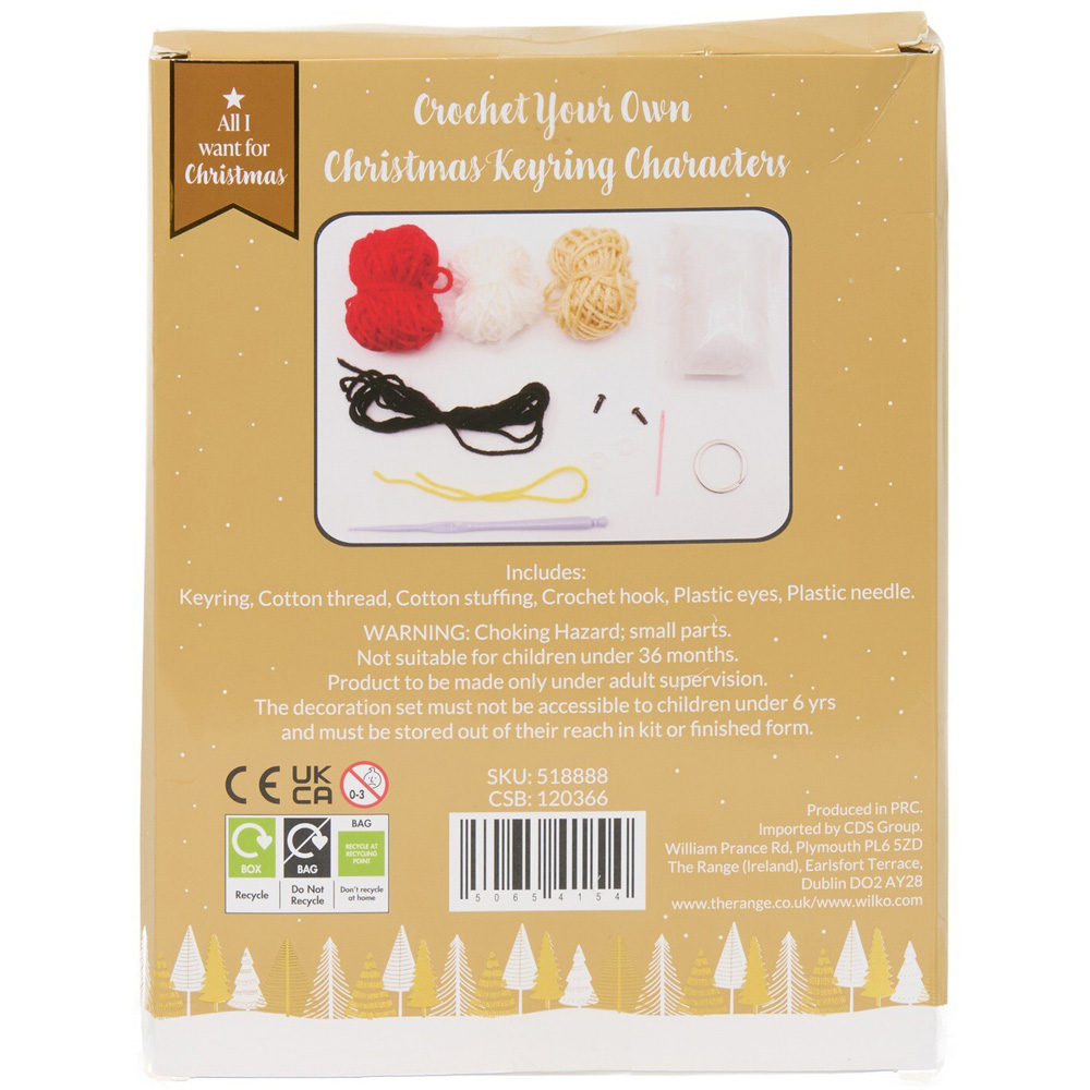 Crochet Your Own Christmas Keyring Characters Kit Image 5
