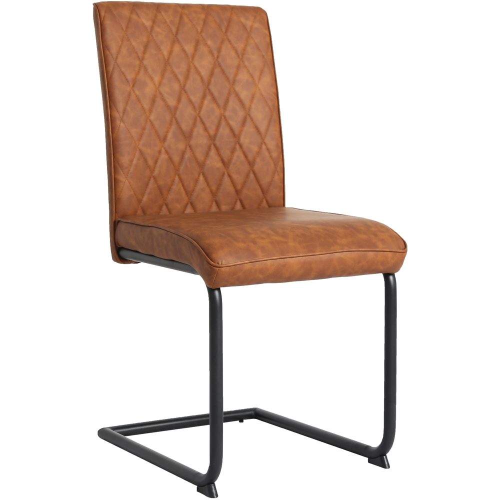 Nestor Set of 2 Tan Industrial Dining Chair Image 3