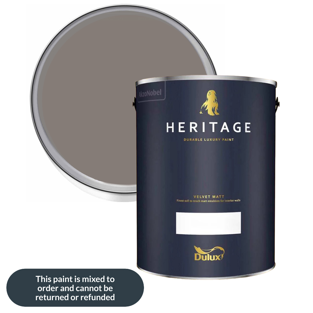 Dulux Heritage Walls and Ceilings Mud Lark Velvet Matt Emulsion Paint.5L Image 1