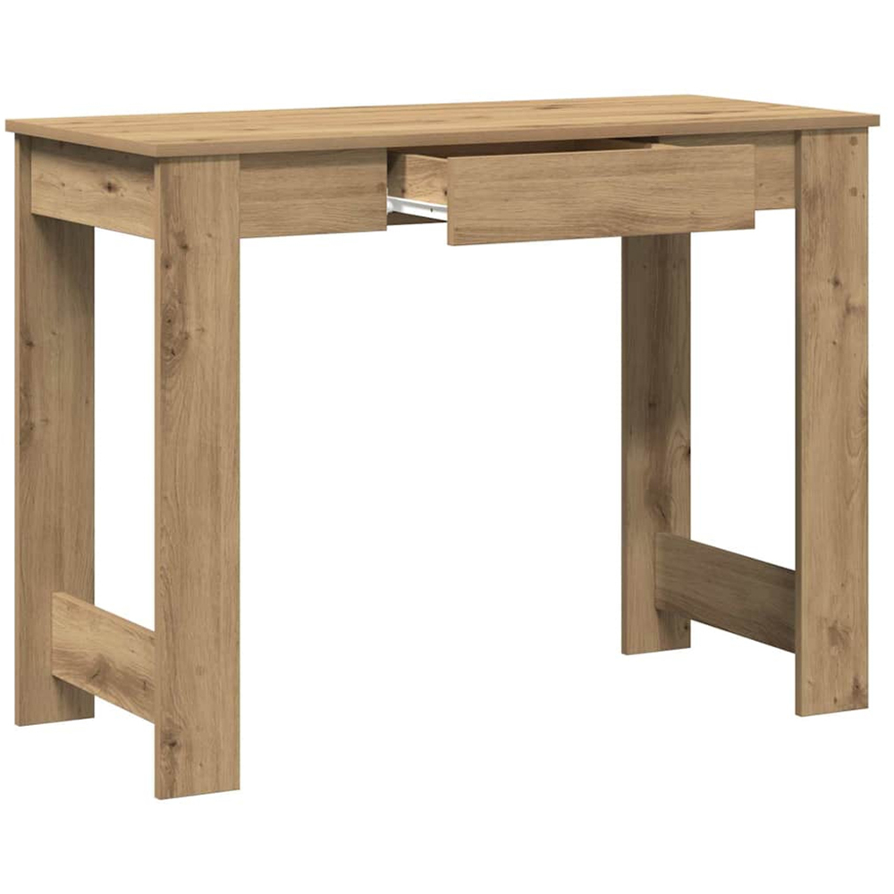 vidaXL Single Drawer Computer Desk Artisan Oak Image 4