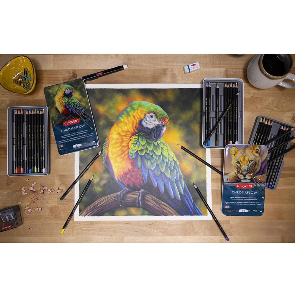 Derwent Chromaflow Pencils Tin - 24 Image 5