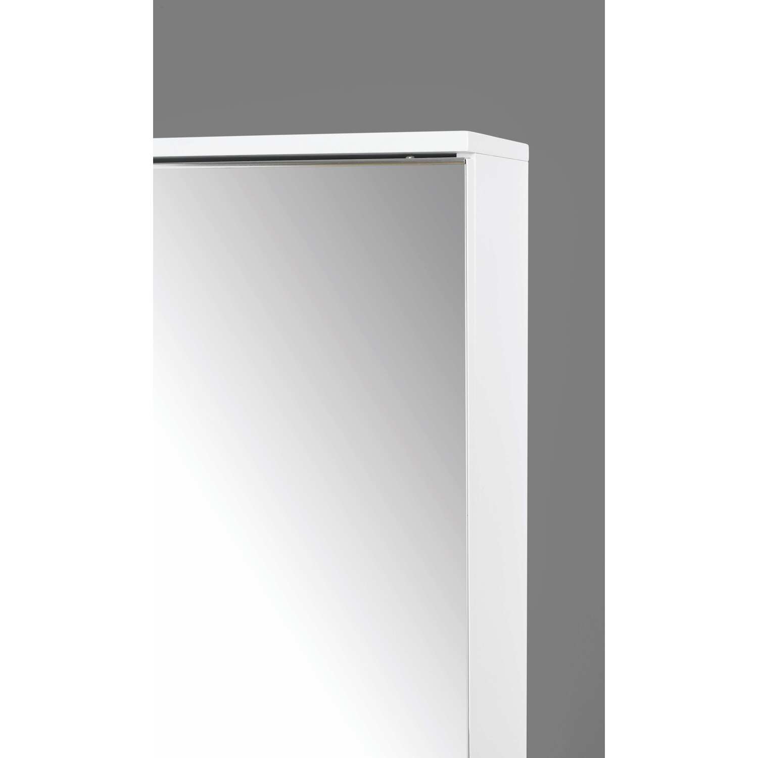 High Gloss Double Mirror Wall Cabinet - White Image 2
