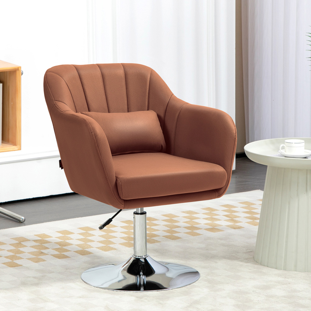 Portland Dark Brown Swivel Tub Chair Image 5